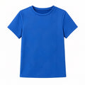 Pacific blue boys textured tee with geometric knit pattern, front view