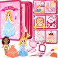 Hahaland Little Princess pink felt busy book with princess dolls, dresses, and makeover pieces